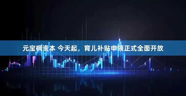 元宝枫资本 今天起，育儿补贴申领正式全面开放