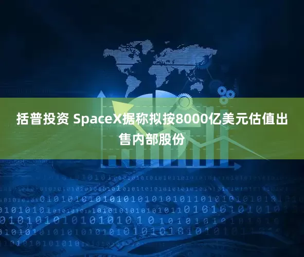 括普投资 SpaceX据称拟按8000亿美元估值出售内部股份
